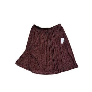 NEW WITH TAGS ELOQUII Elements Pleated Skirt Maxi Skirt Womens BROWN AND BLACK P